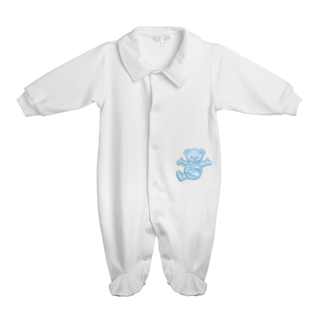 Baby Boys 100 Cotton Sleeper Footed Baby Bodysuit with Collar Galante Baby