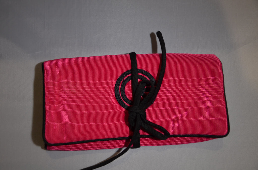 Jewel Roll cerise with black trim