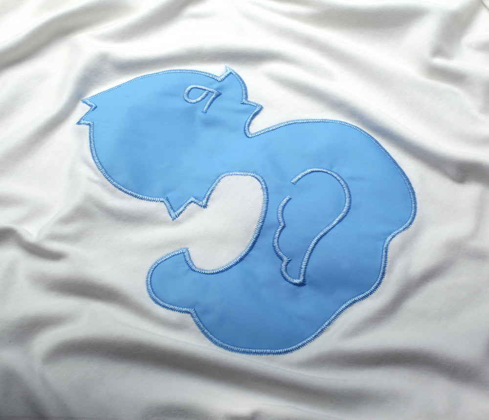 Cotton swaddling blanket blue duck